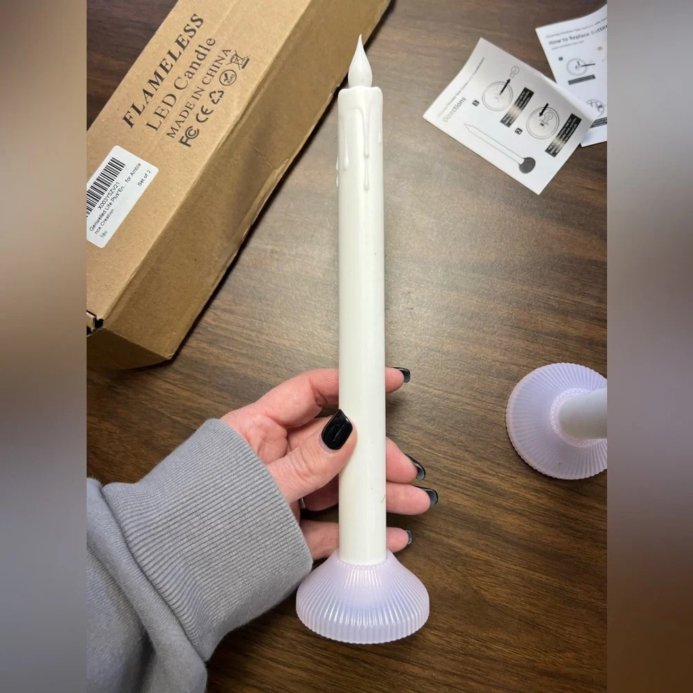 Set of two LED Flameless Candle. New in box.